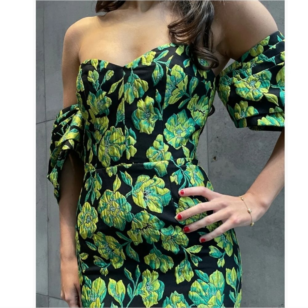 Floral Off-Shoulder Midi Dress
